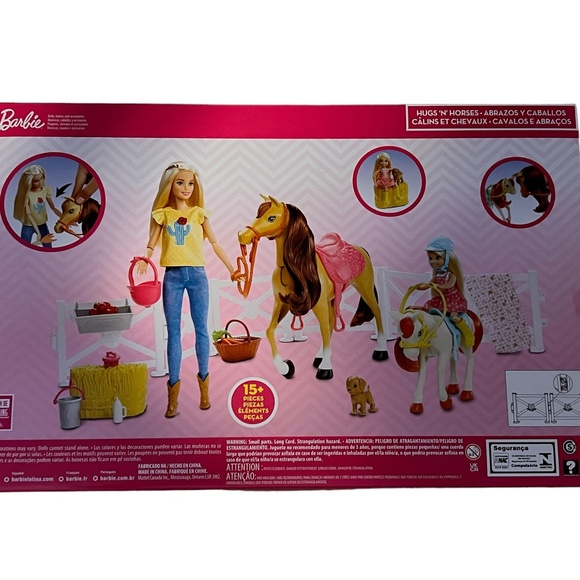 Barbie Hugs 'N' Horses Play set Kids Toy Gift - Barbie Doll and Chelsea - Picture 5 of 8